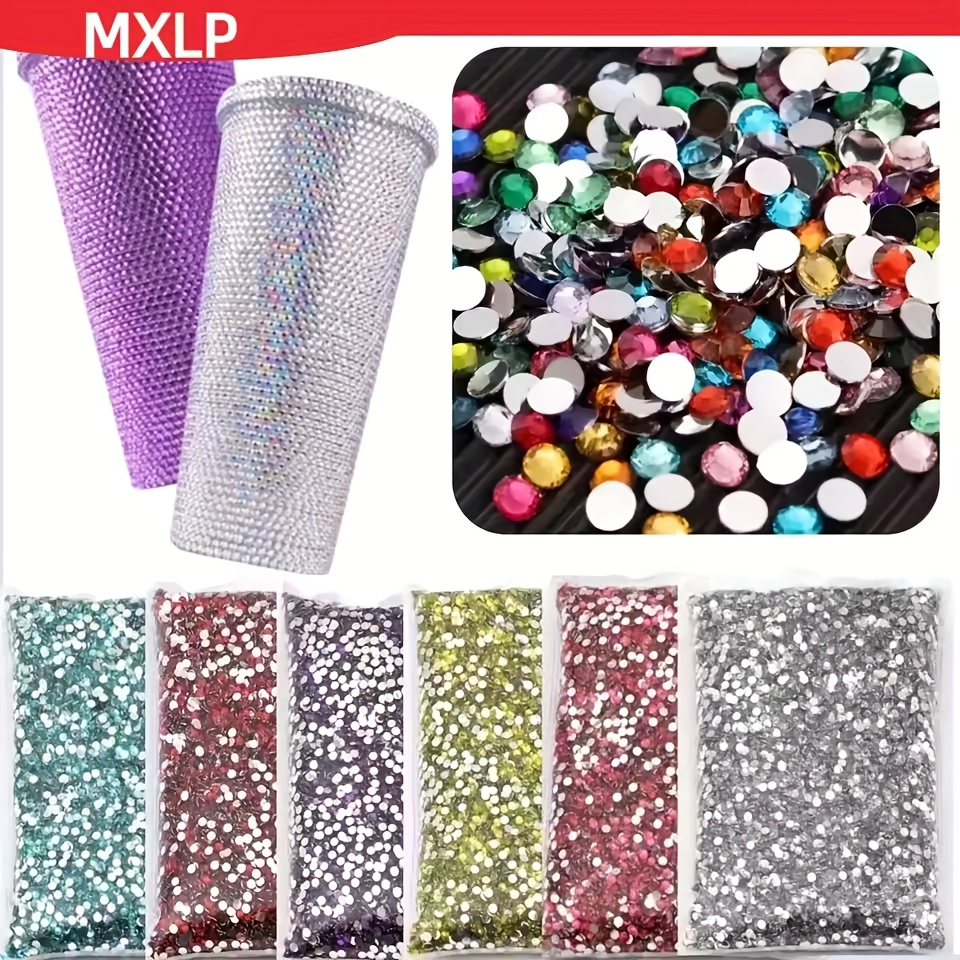 33 colors 2mm 4999pcs 3mm 4999pcs 4mm2499pcs 5mm 1499pcs 6mm 499pcs bulk wholesale of non thermal flat   resin drills in bulk used for diy manicure luggage shoes and accessories