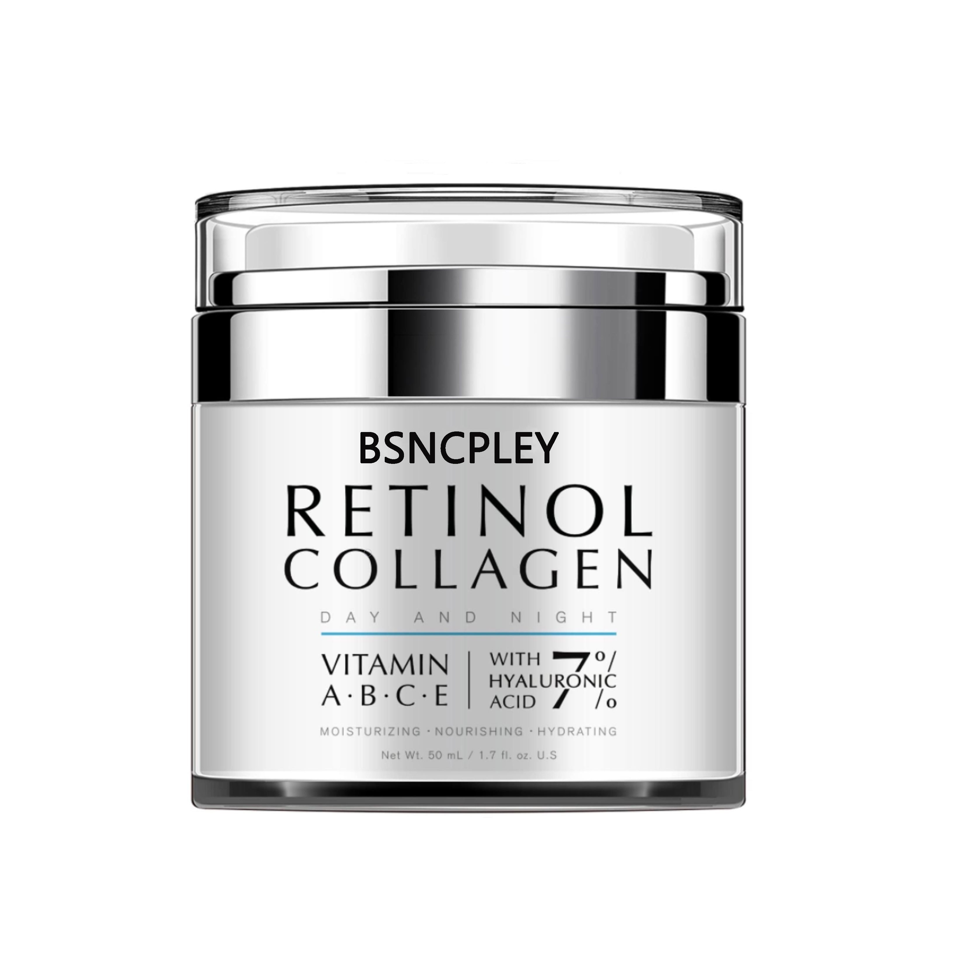 

Retinol Collagen Cream, 50ml/1.7oz, Firming Face Moisturizer, Day & Night Use, With Vitamin C & E, Hyaluronic Acid, Moisturizing & Nourishing For Sensitive Skin