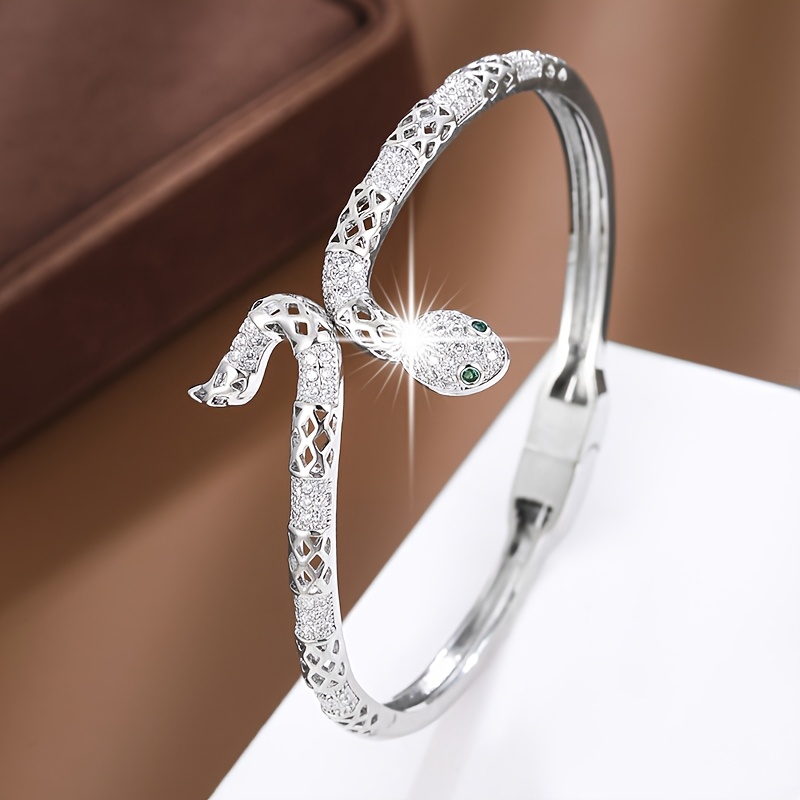 Snake Shaped Zirconia Women's Bracelet
