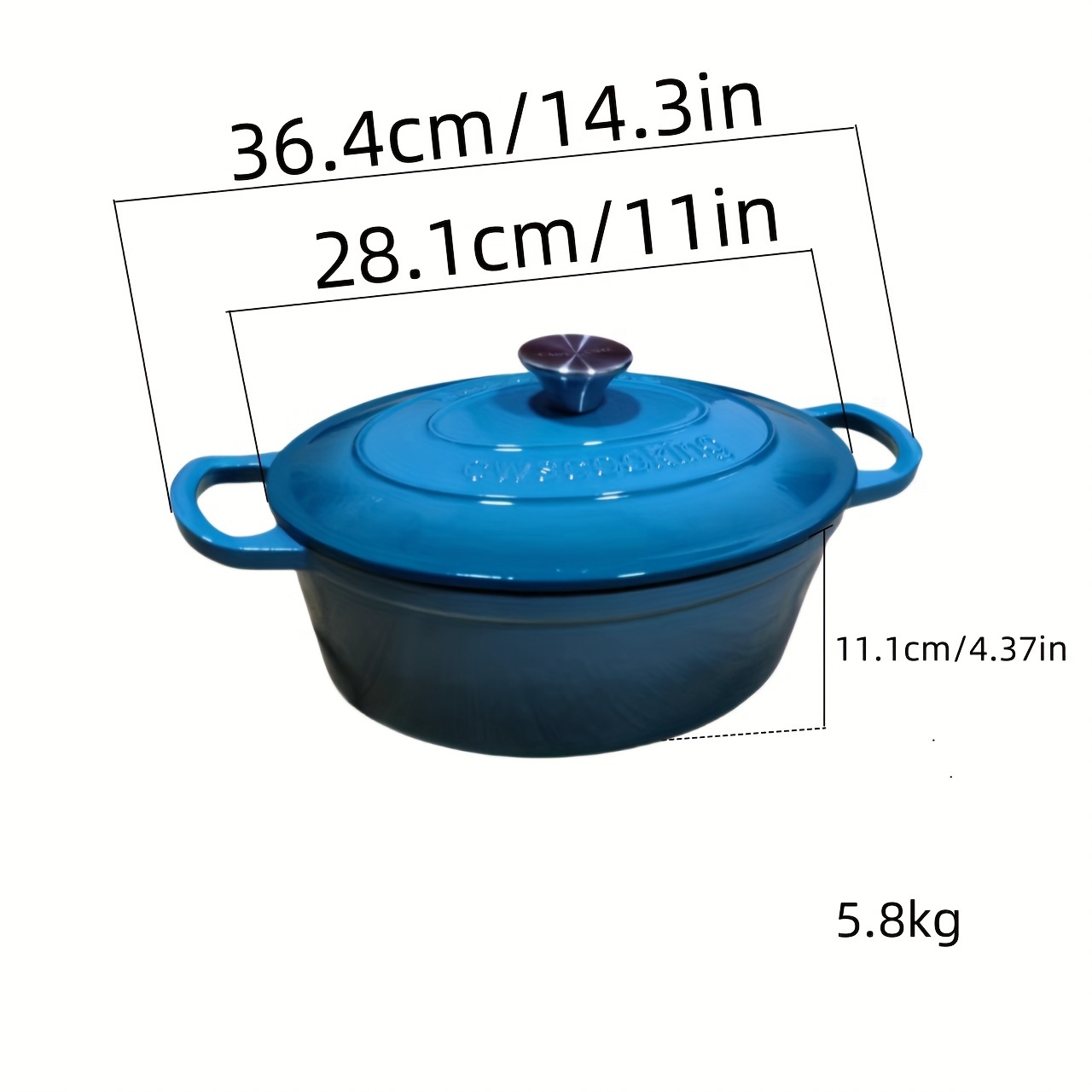 enamel dutch oven   multifunctional enamel oval pot for   stew and cooking compatible with induction gas and electric stovetops details 0