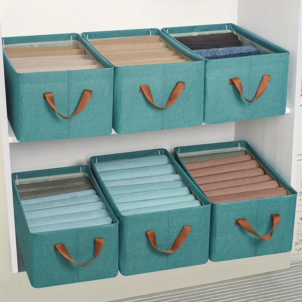 

[ 4-pack ]large Capacity Dormitory Foldable Clothes Storage Box Universal Storage Box Organizing Box Storage Box Storage