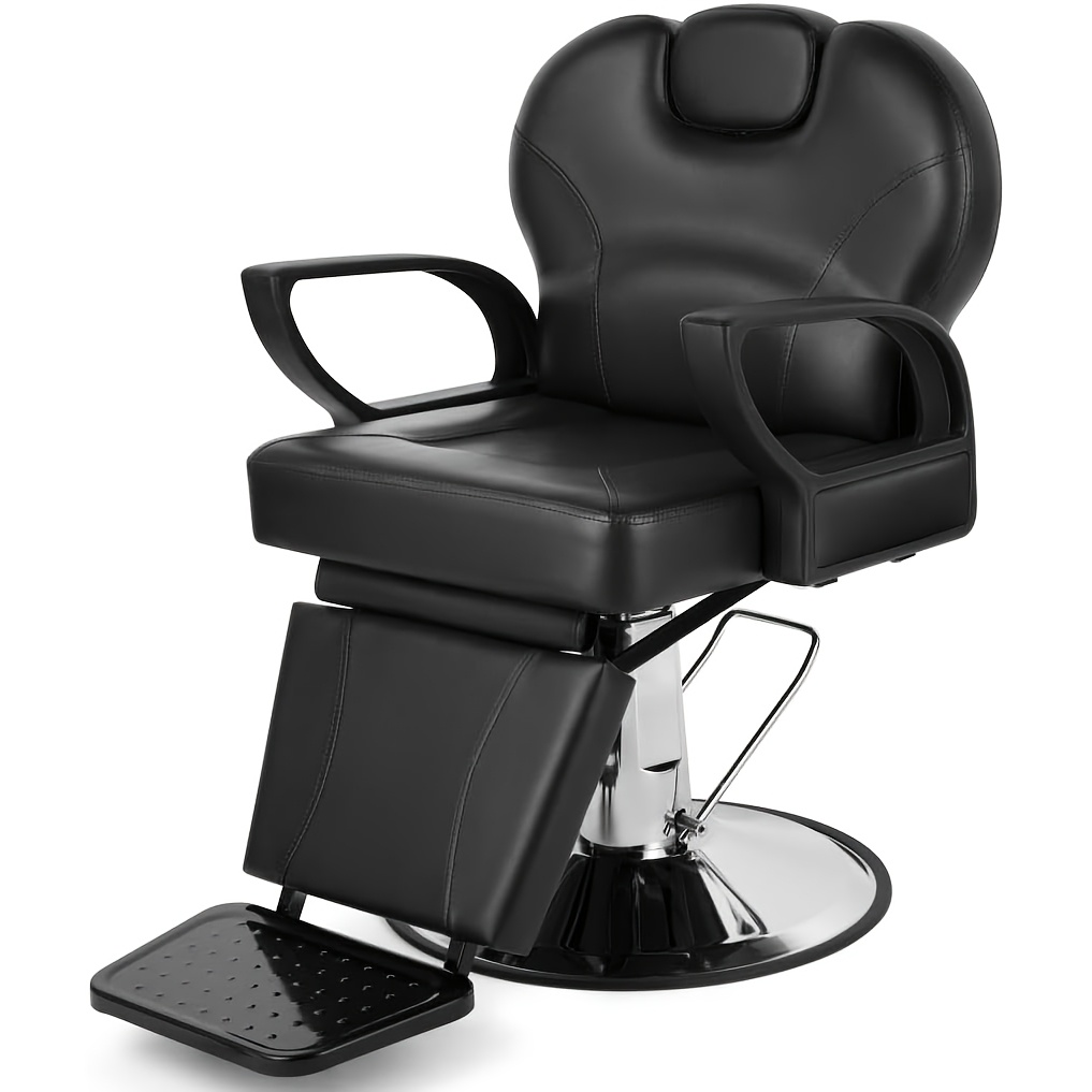Salon Chairs Designed For Hair Professionals, Barber Chairs Suitable For Barbershops, Hydraulic Shampoo Chairs Featuring Head And Foot Rests, Of 360-degree Rotation, Spa Beauty Apparatus