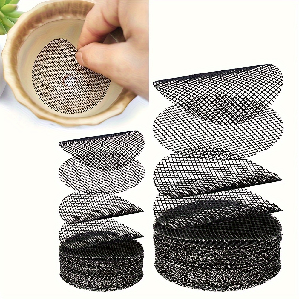 

20-pack Round Plant Drainage Mesh Screens, 2-inch Bonsai Pot Bottom Grid Mats, Hole Mesh Pads For Succulents &