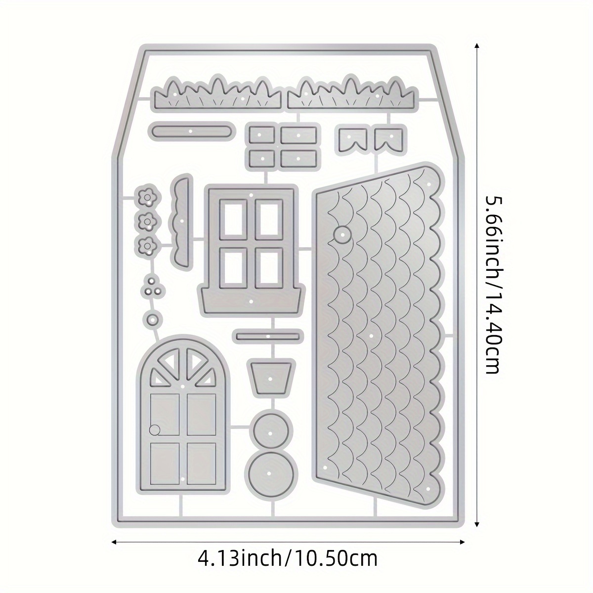 TEMU 1pc House Metal Cutting Die, Scrapbook Decoration Embossing Die Cut, For Scrapbook , Gift Card Making, And Embossing Lace Template