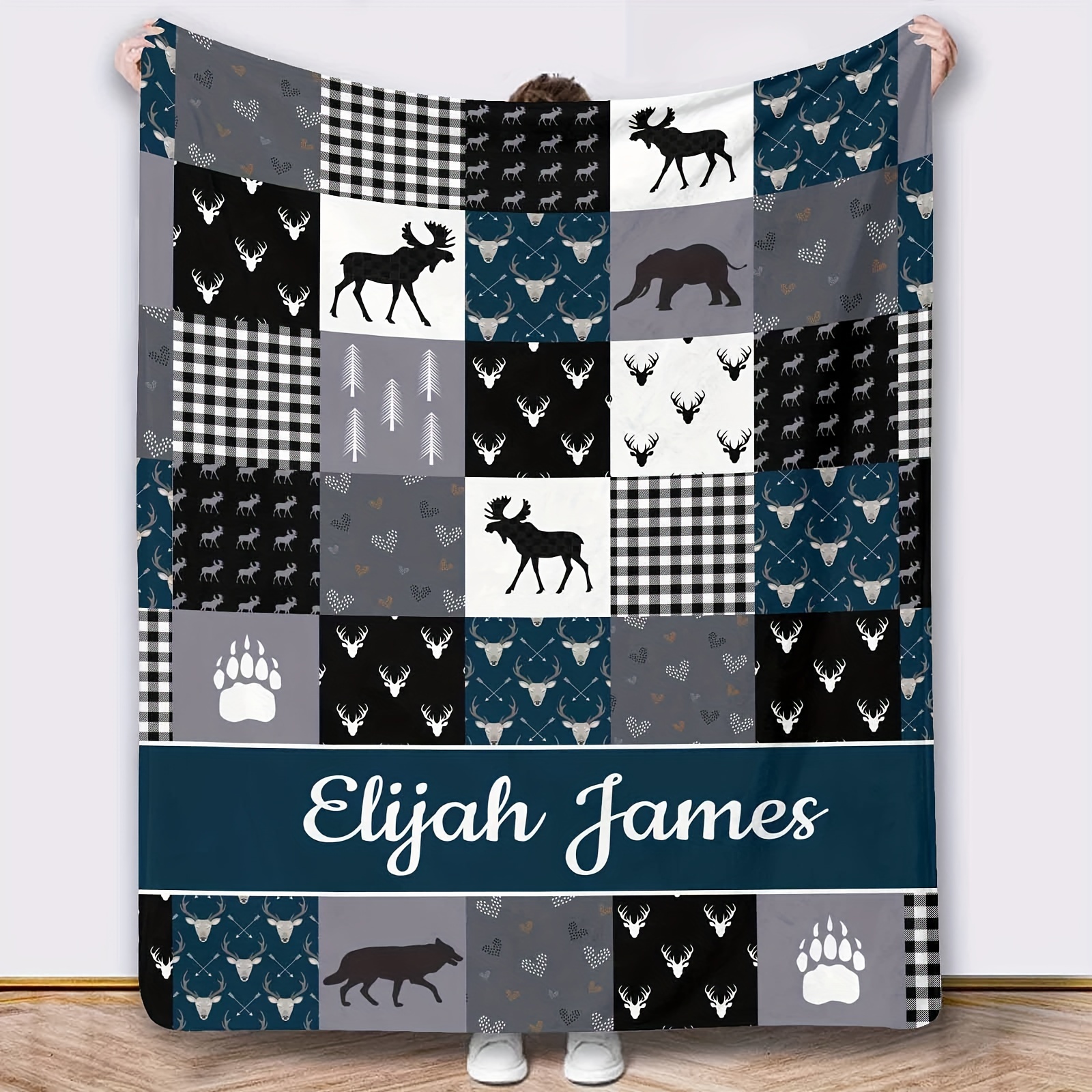 

Customizable Blanket Personalized , Patchwork Pattern – , For , Sofa, – For , , And Colleagues