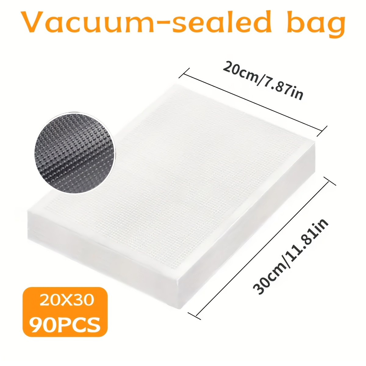 TEMU 90pcs Of Vacuum-sealed Storage Bags, Suitable For Food Preservation, Ideal For Meats, Vegetables, Fruits, And Kitchen Storage. The Is