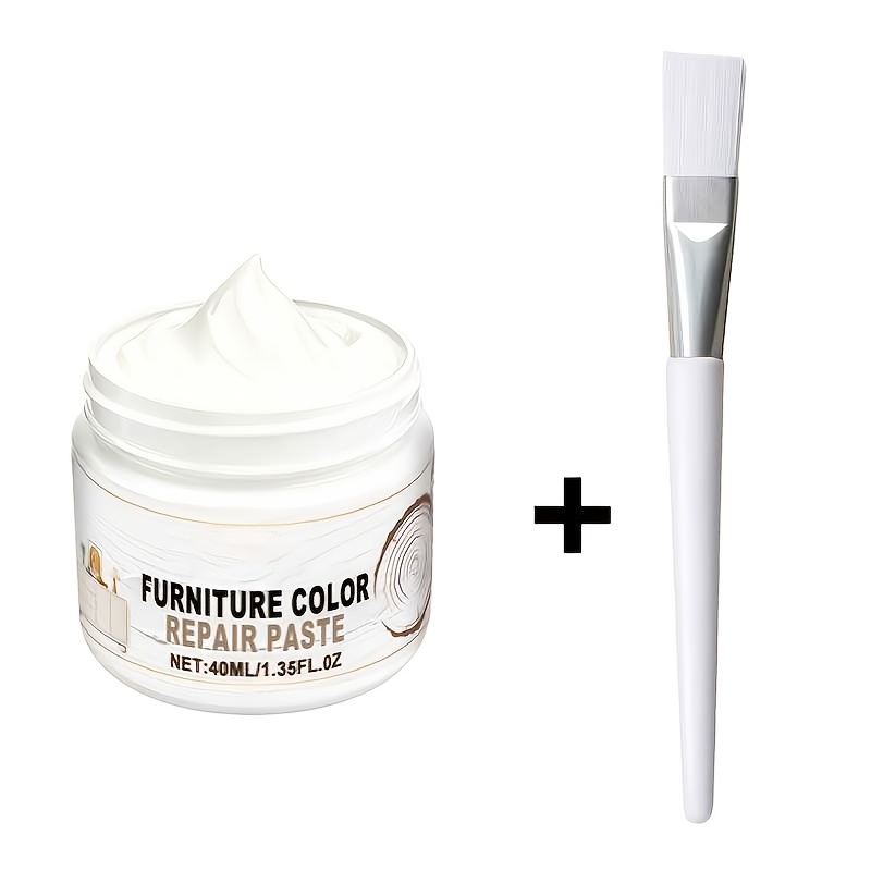 TEMU Pâte de remplissage pour bois blanc - Pâte de réparation pour meubles, remplissage blanc. Convient pour réparer les rayures, les fissures et les