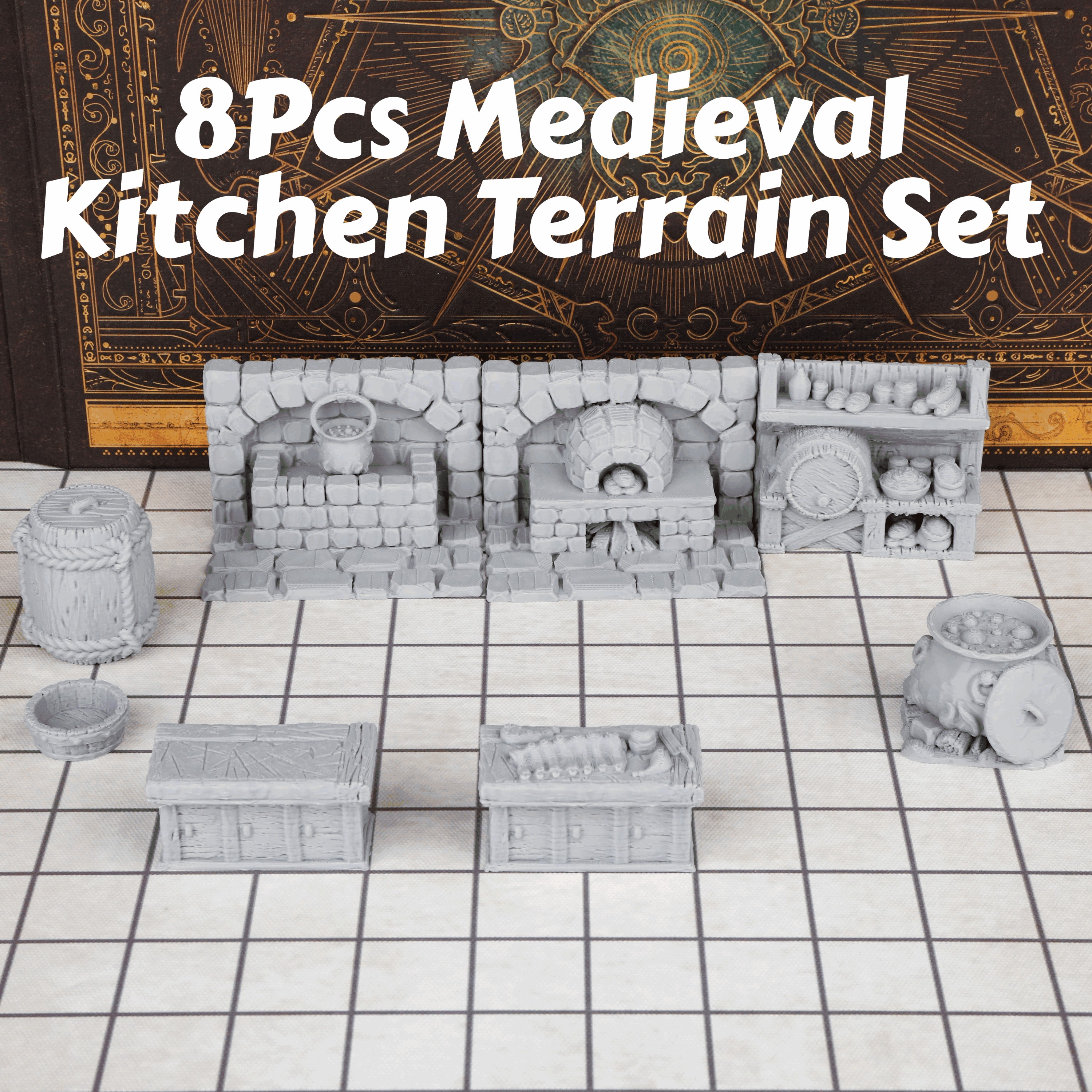 

Omglobal 8pcs Set For D&d 28mm Rpg , -playing Accessories For Dms