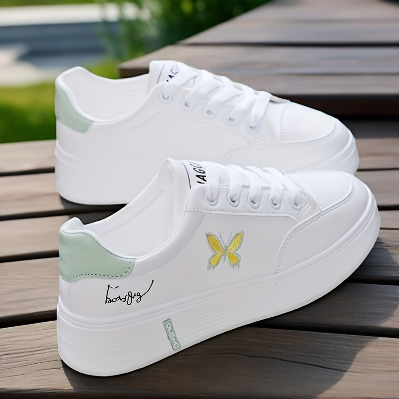 Women'S Shoes Spring And Summer Breathable Trendy Versatile White Shoes Sports Leisure Physical Fitness Jump Rope Running Shoes Popular Student Shoes Lightweight Soft Sole Skateboard Shoes Breathable And Lightweight, Women Shoes, Sneakers