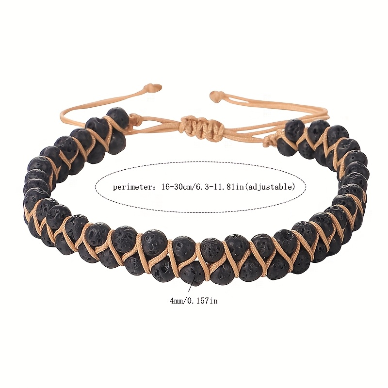 Adjustable Double Layer Natural Stone Bracelet