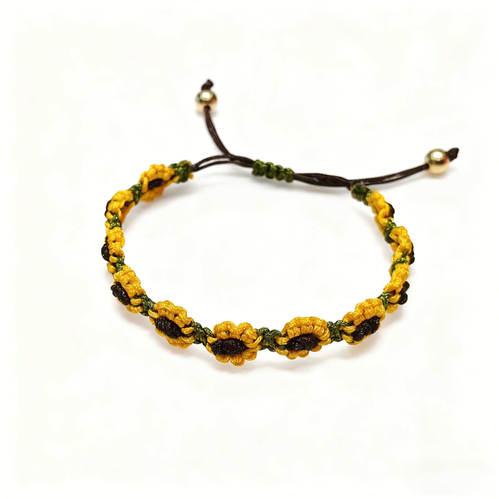 TEMU Sunflower Bracelets Adjustable Boho Handmade Braided Rope Friendship Matching Promise Bracelet For Couple Women