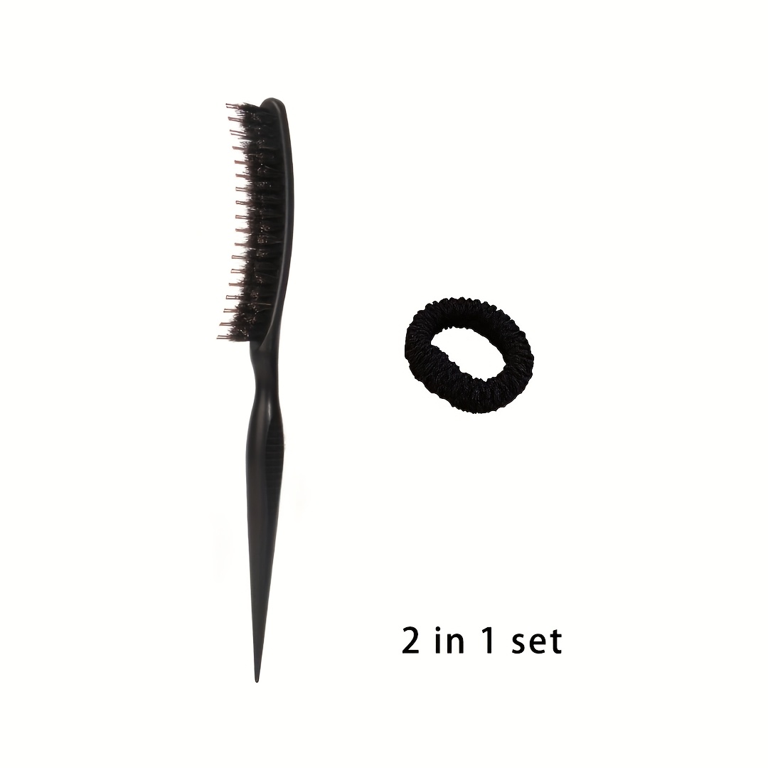 Image of Women's Detangling Comb-features A Rat-tail Comb For Easy Sectioning, Ideal For Shaping The Hairline, Backcombing, Smoothing, And Styling Fine Or Limp Hair To Create Volume, With 1/5 Of A Hair Tie