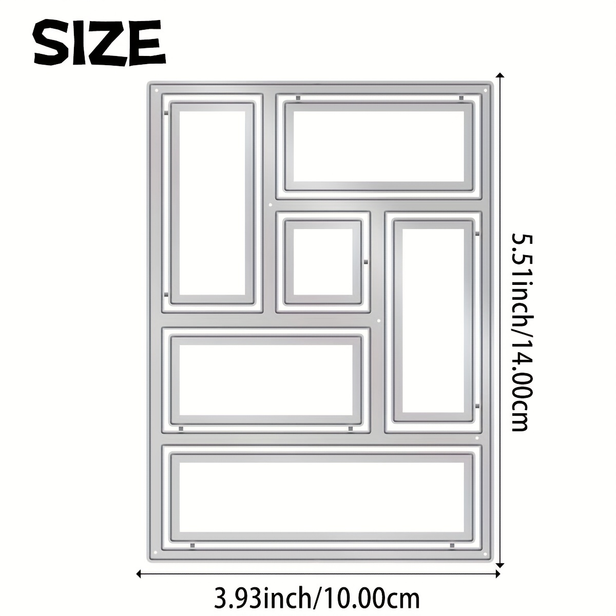 TEMU Metal Cutting Die For Rectangular Background Frame - A Sturdy Craft Die , Scrapbooking, Card Creation, And Photo Frame Designs - A Template For