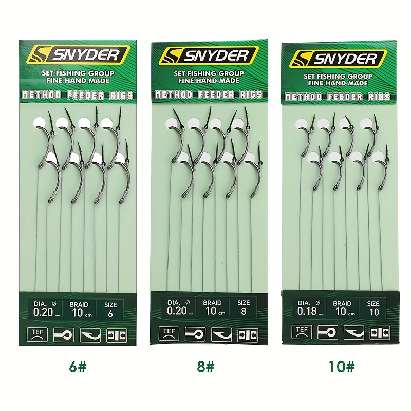 Image of 8/24pcs European Feeder Fishing Rig, Carp Fishing Rig Fishing Kit, Fishing Tools, Carp Tools