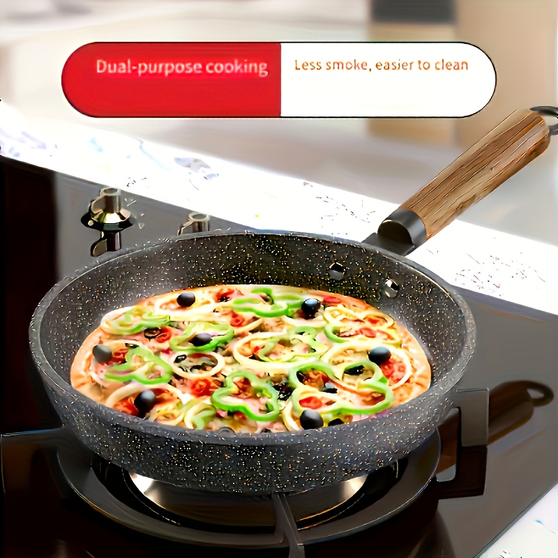 Sartén Antiadherente para el Hogar 2025; Ideal para Bistec, Huevos Fritos, Panqueques y Camping al Aire Libre; Compatible con Cocinas de Inducción y Estufas de Gas, Sartén de 24Cm - Duradera y Multifuncional, Perfecta para RVs y el Hogar - Imagen 7