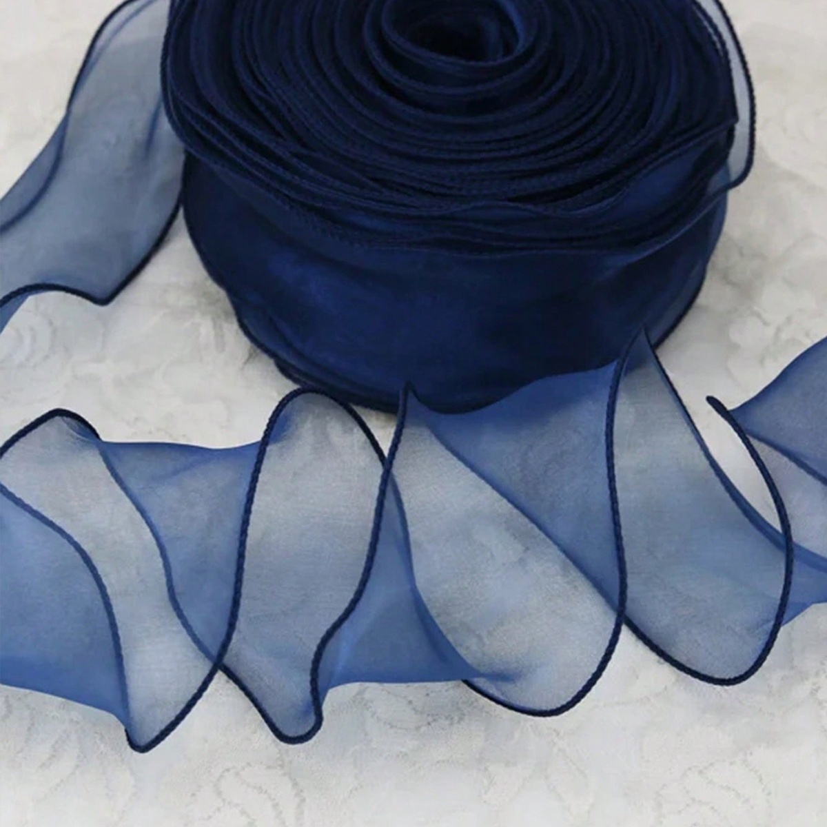 TEMU 19 Yards de Ruban d'Organza , Idéal pour la Fabrication de Nœuds, Accessoires pour Cheveux, Fournitures d'Emballage Cadeaux et Dentelle