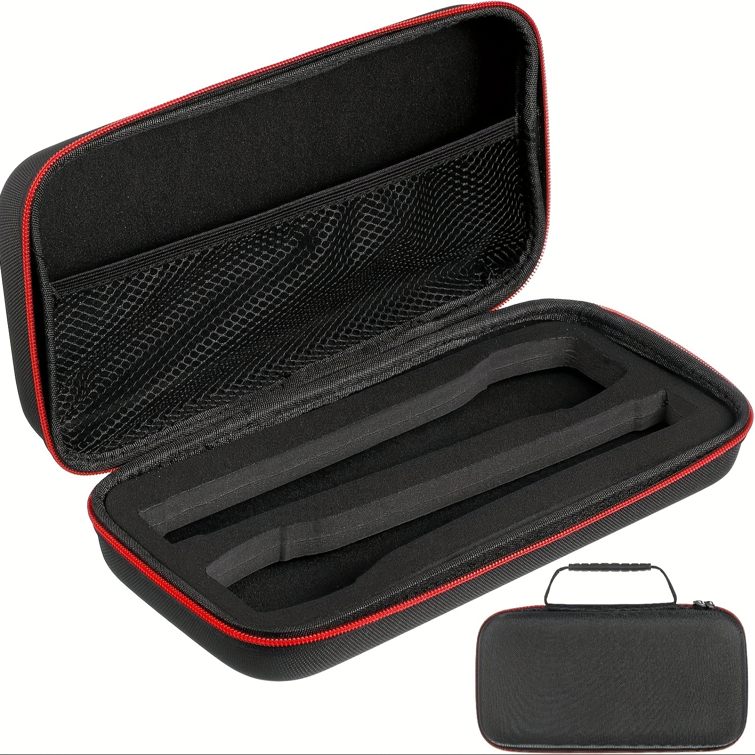 Wireless Microphone Case Portable Microphone Storage Box Case Hard Eva Cover Microphone Carrying Bag Dual Handheld Mic Case Shockproof Microphone Case With Zipper Hard Travel Case