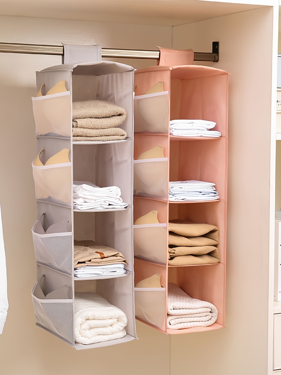 wardrobe storage hanging bag foldable and washable hanging storage bag can store bags clothes socks etc four layer storage   space and   things neat details 6