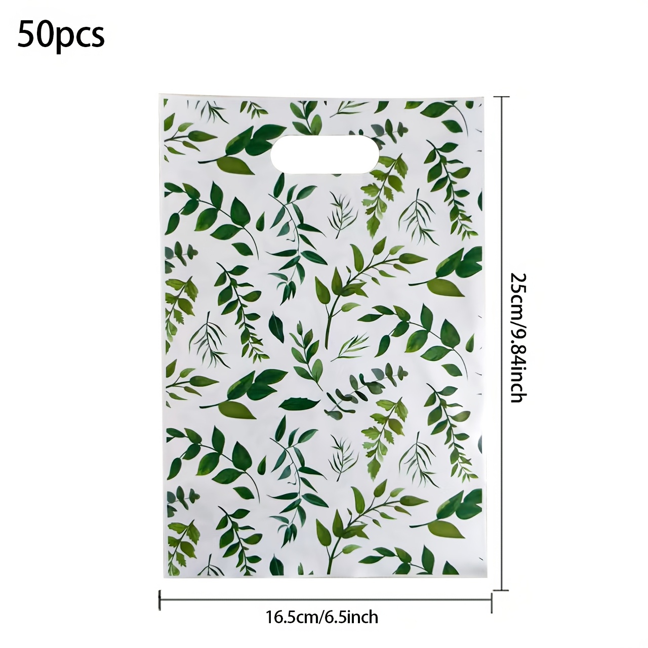 TEMU 10-pack/25-pack/50-pack Eucalyptus Leaf Themed Bags, Birthday Party Decorations, Gift Bags, Wedding Favor Bags, 9.84*6.5 Inches, Gift Bags With