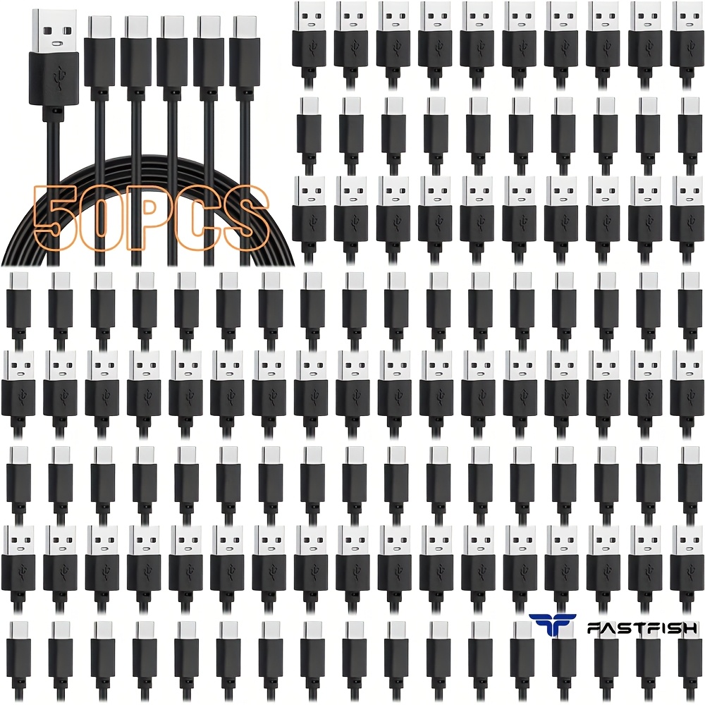 

Fastfish 50x Usb Type C Fast Charging Charger Cable S8 S9 S10 S20 15