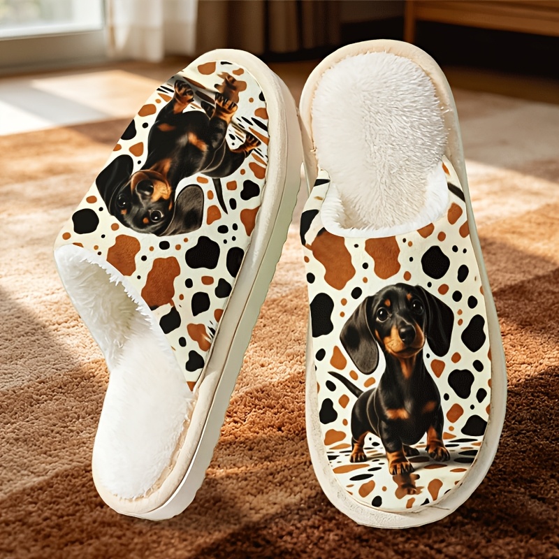 TEMU Unique Printed Indoor Slippers For Men And Women, Cozy Plush-lined House Shoes, Lightweight, Comfortable And Warm, Great Gift For