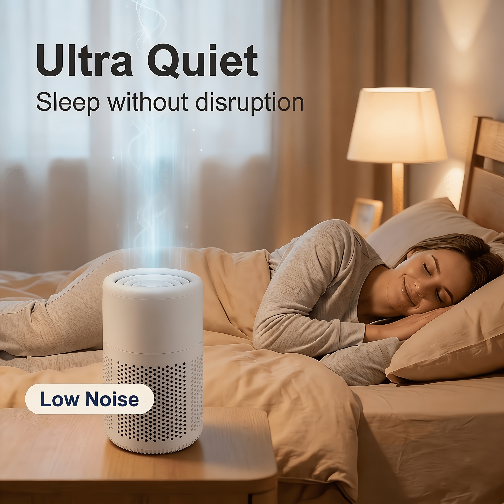 2026 New Model HEPA Negative Ion Desktop Air Purifier | Quiet Anti-Allergy Odor Eliminator | Effectively Removes Pet Dander, Cigarette Smoke, Pollen, Formaldehyde, and PM2.5 | Equipped with Type-C Port, Suitable for Bedrooms and Offices