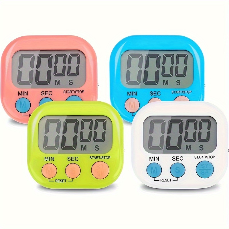 

1pc Digital Kitchen Timer, Big Digits, Loud Alarm, Magnetic Backing, Stand, For Cooking Baking Sports Games Office (comes Without 1*aaa Battery, For Restaurants