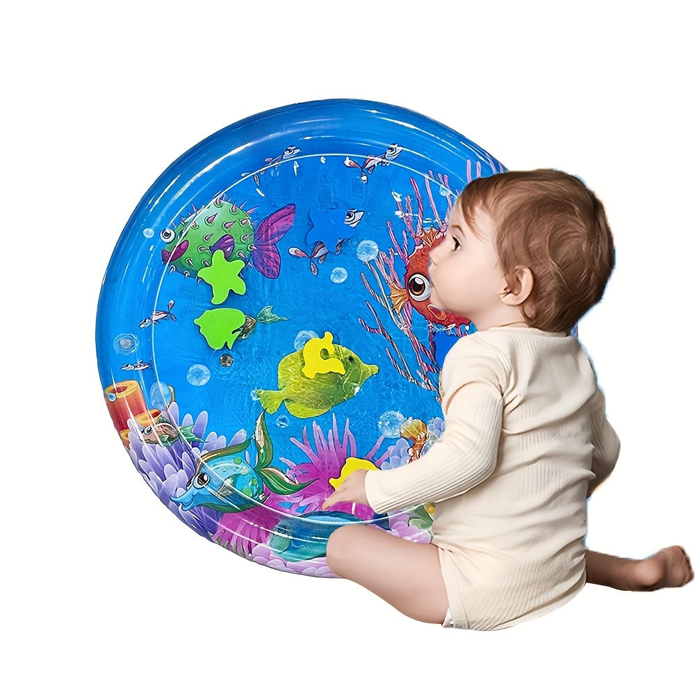alfombra inflable para bebés - pvc,  , alfombra de entrenamiento para baño de agua con   submarina, ideal para jóvenes, alfombra de gimnasio para jóvenes | alfombra inflable | material de pvc  , diseño divertido,   para decorar habitaciones 0