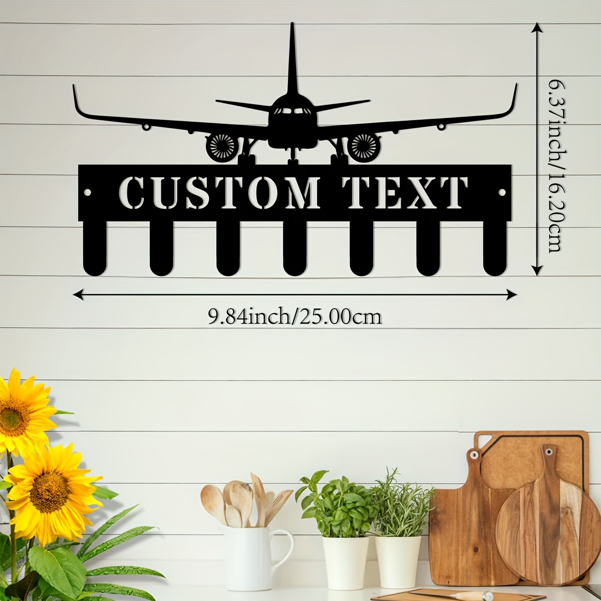 TEMU 1pc Custom Airplane Metal Key Hangers, Personalised Airplane Wall Hooks, Entrance To Hang Keys And Hat Ribbons, Suitable For Office, Kitchen,