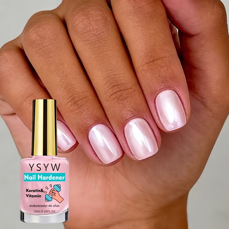 Image of Pink Pearl Nail Hardener | Quick-dry, Cooling, No Baking Required, Enhancing Beauty, Ideal For Parties, Fashionable Manicure, Long-lasting Formula, No Curing Needed, Quality Manicure