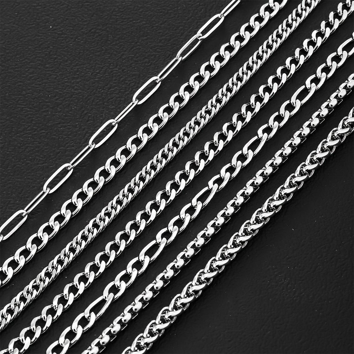 7pcs Stainless Steel Bracelet, Length 8.27inch, Suitable For Men' Wear, Birthday Gift