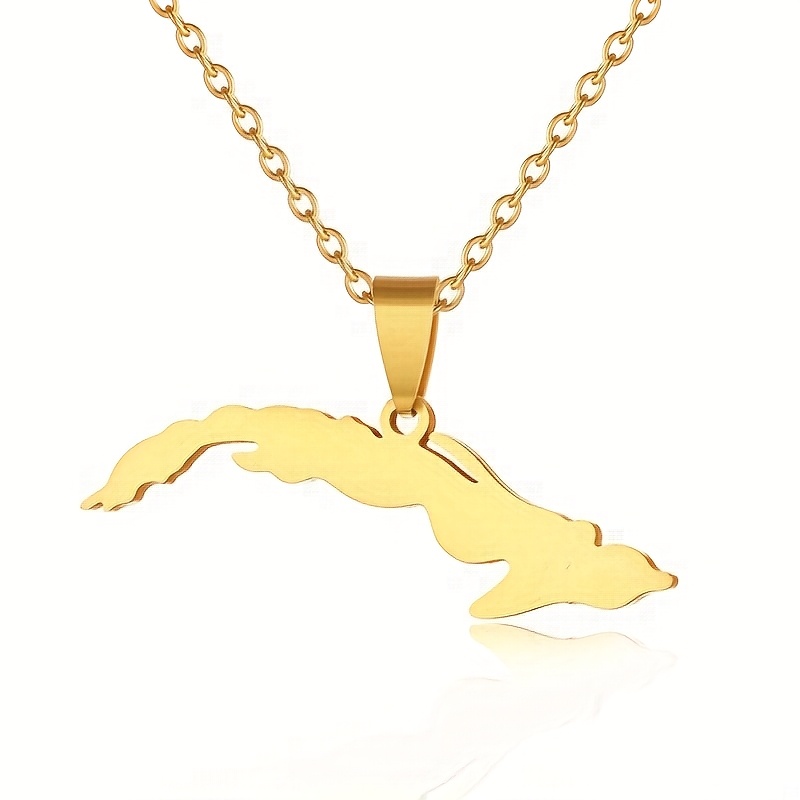 TEMU 1pz Collana con Pendente in Acciaio Inossidabile a Forma Irregolare - Design Minimalista, Accessorio e Versatile, Regalo per e Donne per Feste e