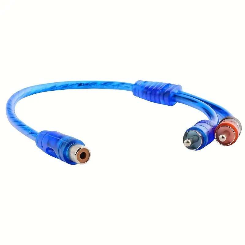 2 piezas cable de audio rca resistente - 1 hembra a 2 , con cabezales dobles para home theater, amplificador de coche, dj, audio profesional/consumidor - conexiones av fiables, configuración estéreo, diseño , cableado calidad, de sonido detalles 1