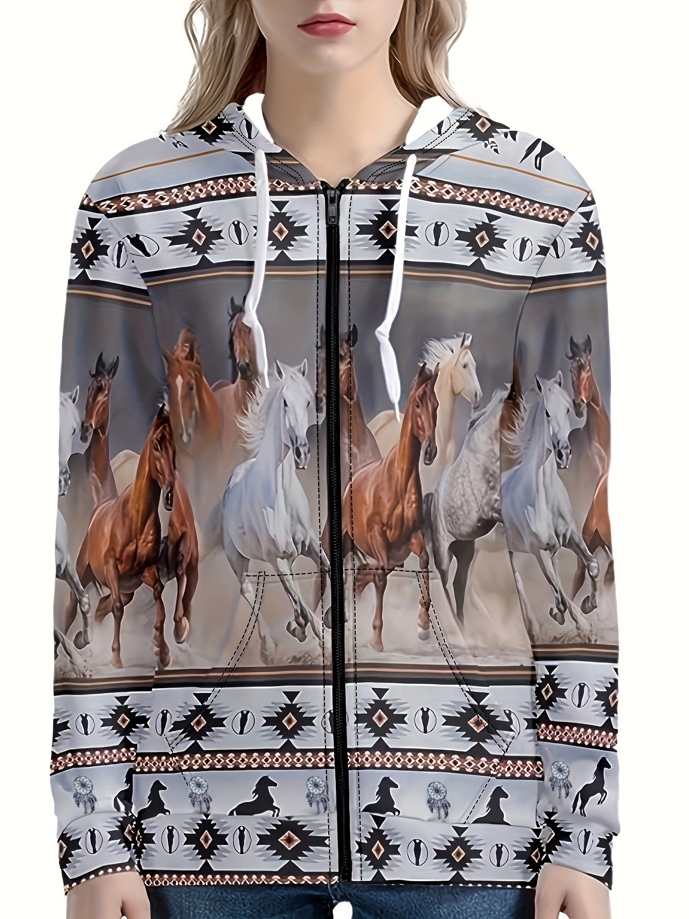 Horse best sale print hoodie