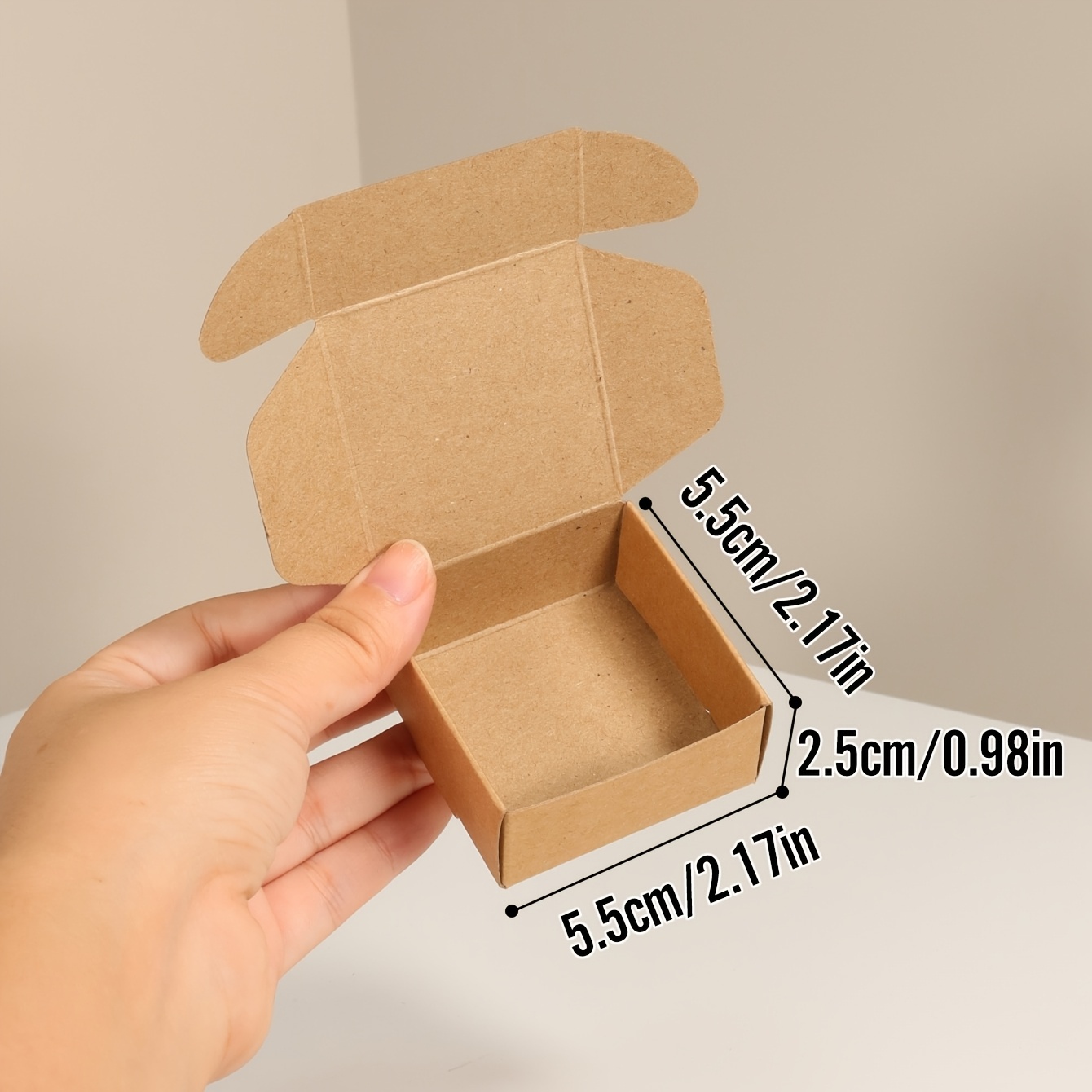 TEMU 75/100pcs|5.5x5.5x2.5cm Cardboard Mini Boxes White/brown Optional Boxes Suitable For Small Business Product Packaging /candle/fragrance/retail