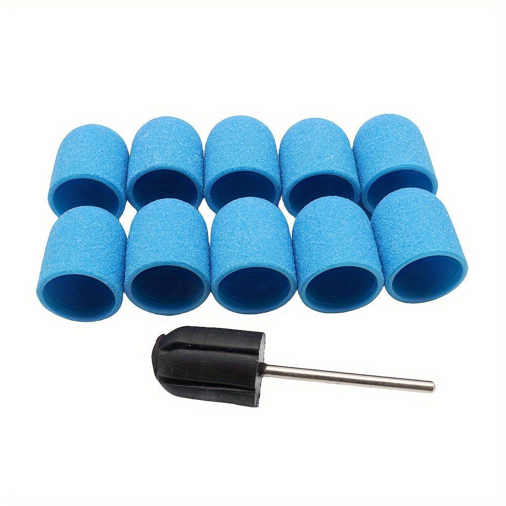 

Pedicure Sanding Caps Set With Shaft, Nail Art Drill Sanding Bands, Acrylic Gel Remover Tool For Manicure And Pedicure