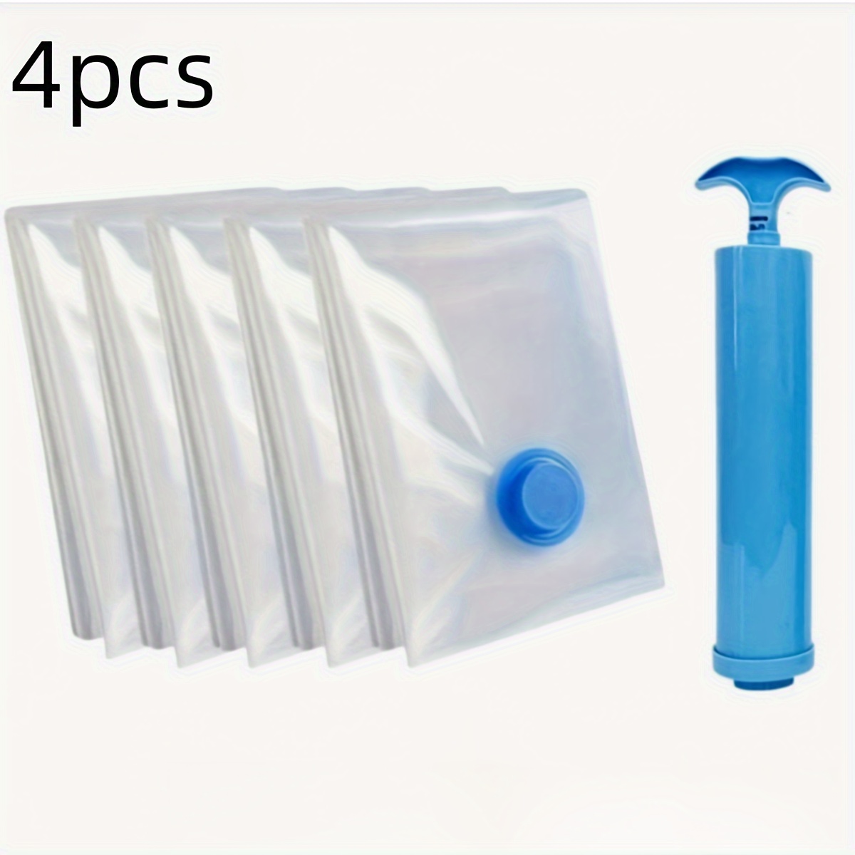 

4pcs Sacs de Rangement à Compression Sous Vide Extra Épais, 20x28in - Fermeture Éclair Facile, Polyvalents pour l' de Poussière et d'Air, Parfaits pour le Déménagement et