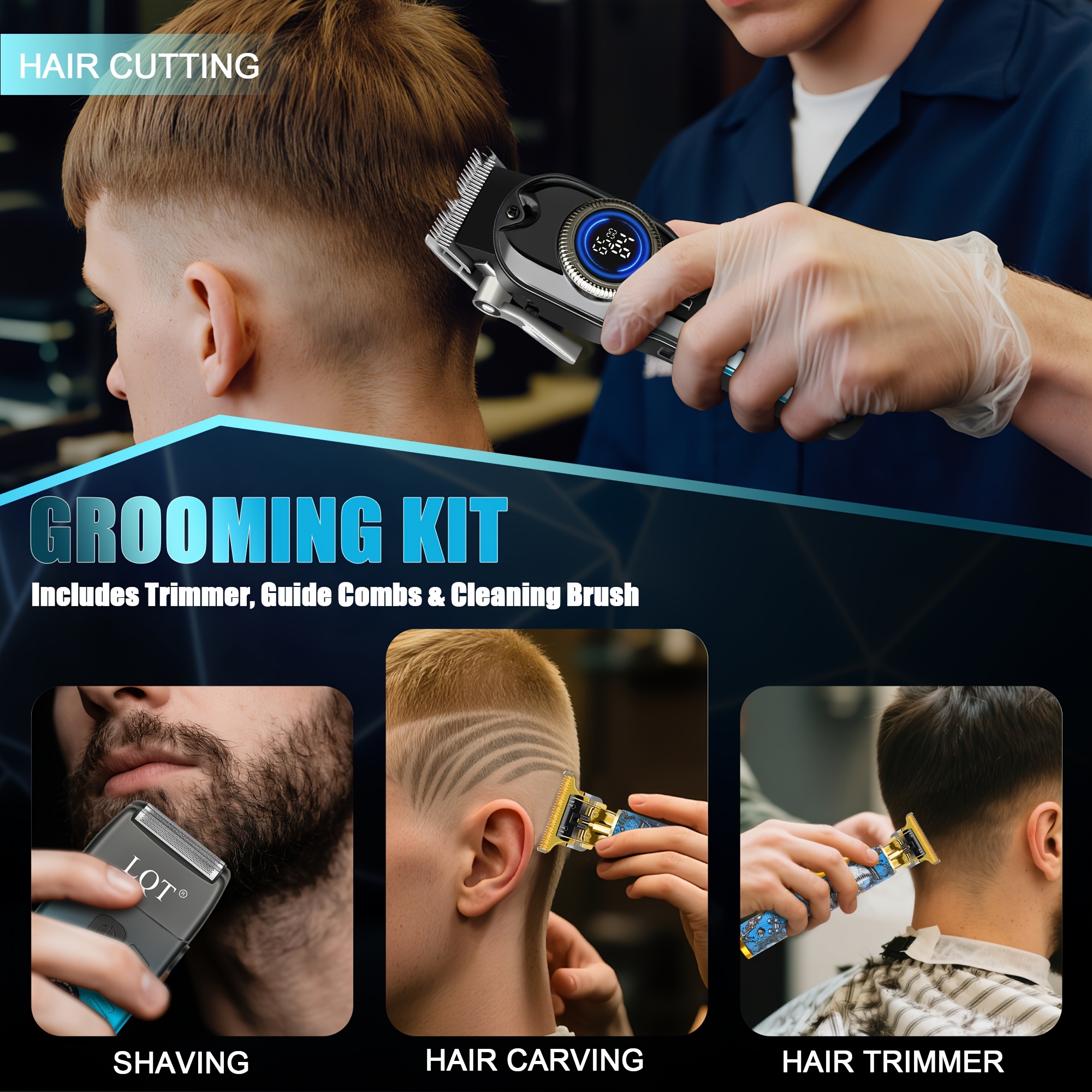 LQT 3-delige Elektrische Professionele Heren Tondeuse