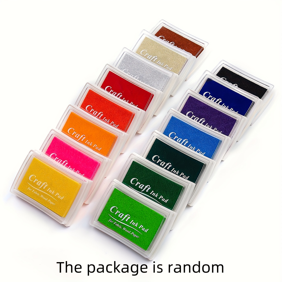 Craft Ink Pad Stamps Partner DIY Color, 15 Color Craft Ink Pad for Stamps, Paper, Wood Fabric (Pack Of 15)