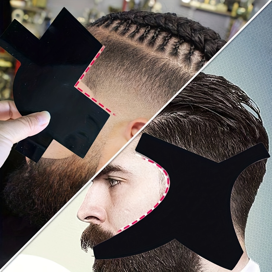 

Men's Beard & Hairline Shaping Template - Curve Trim Card For , Plastic