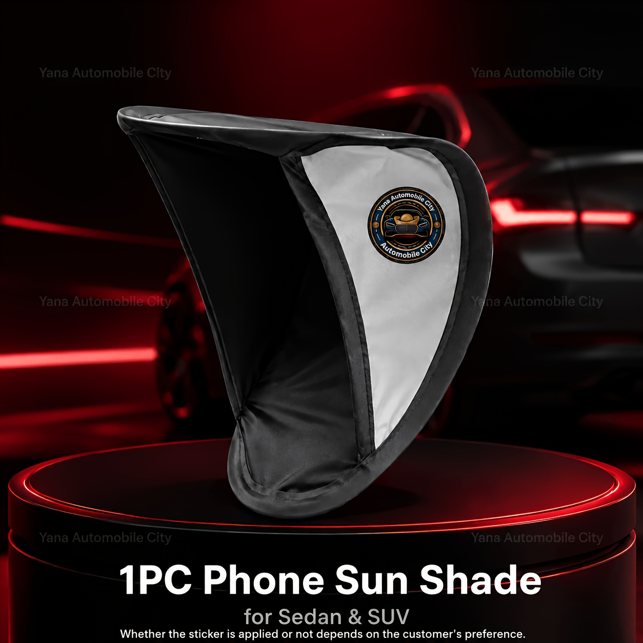 TEMU Car Smartphone Sunshade Foldable Mobile Phone Sunshade Universal High Elastic Frame Car Smartphone Heat Insulation Sunshade Additions Suitable