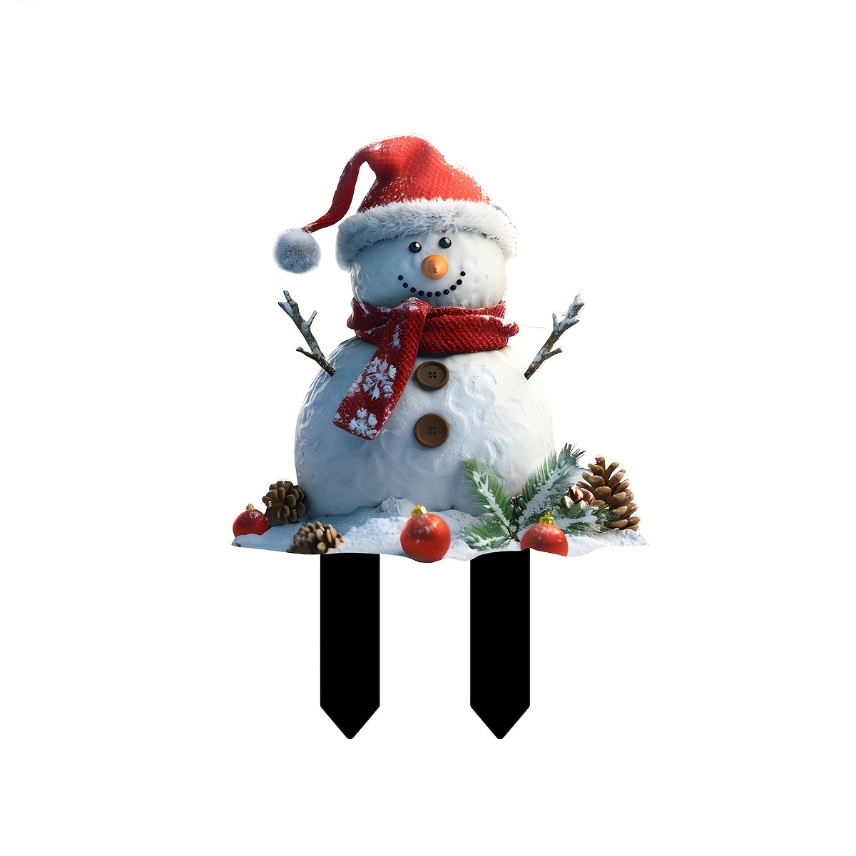 

Christmas Acrylic Snowman Garden Stake Decoration 11.4"x16.5", Seasonal Snowmen Theme Without Electricity For Yard, Lawn, & Garden, Christmas Party & Winter Holiday Festive Home Decor - Set Of 1