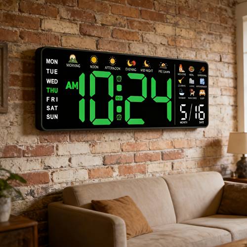 16 inch large digital wall clock led daylight saving time support ideal for classrooms living rooms bedrooms wall mount design birthday christmas gift elders mothers fathers usb powered