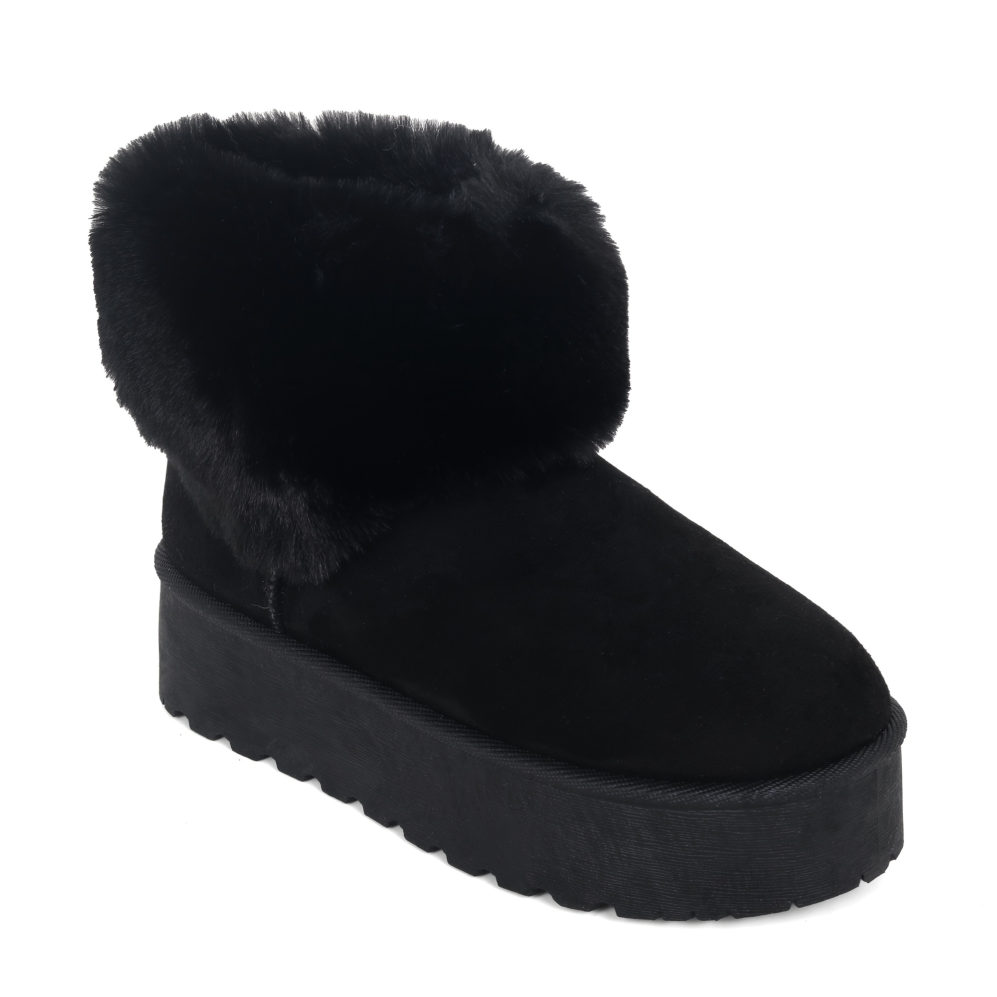 Chic Women's Platform Short Boots with Slip Sole & Stitch Accent