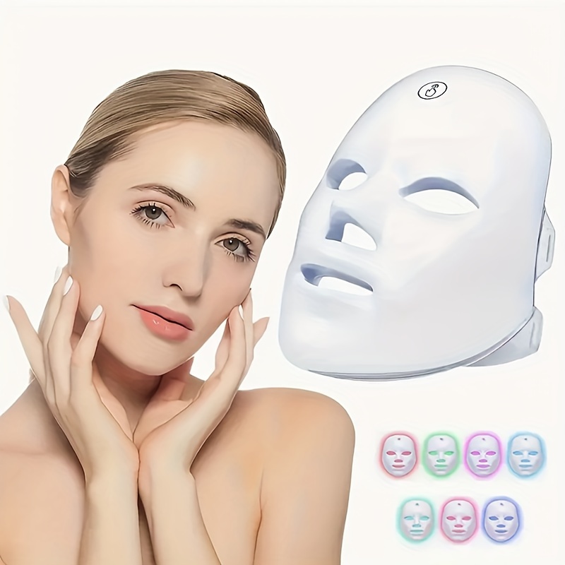

Portable 7 Color Light Facial Mask - Touch Screen Skin Care Device With Multi-functional Beauty Functions - Perfect Valentine's Day/mother's Day Gift - Usb Charged