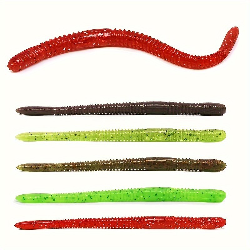 50pcs Senko Worms Trout Bass Fishing Lure Kits - 5 Colors, Portable Storage  Bag & 25pcs 4 Inch & 25pcs 5 Inch Wacky Rig Worms