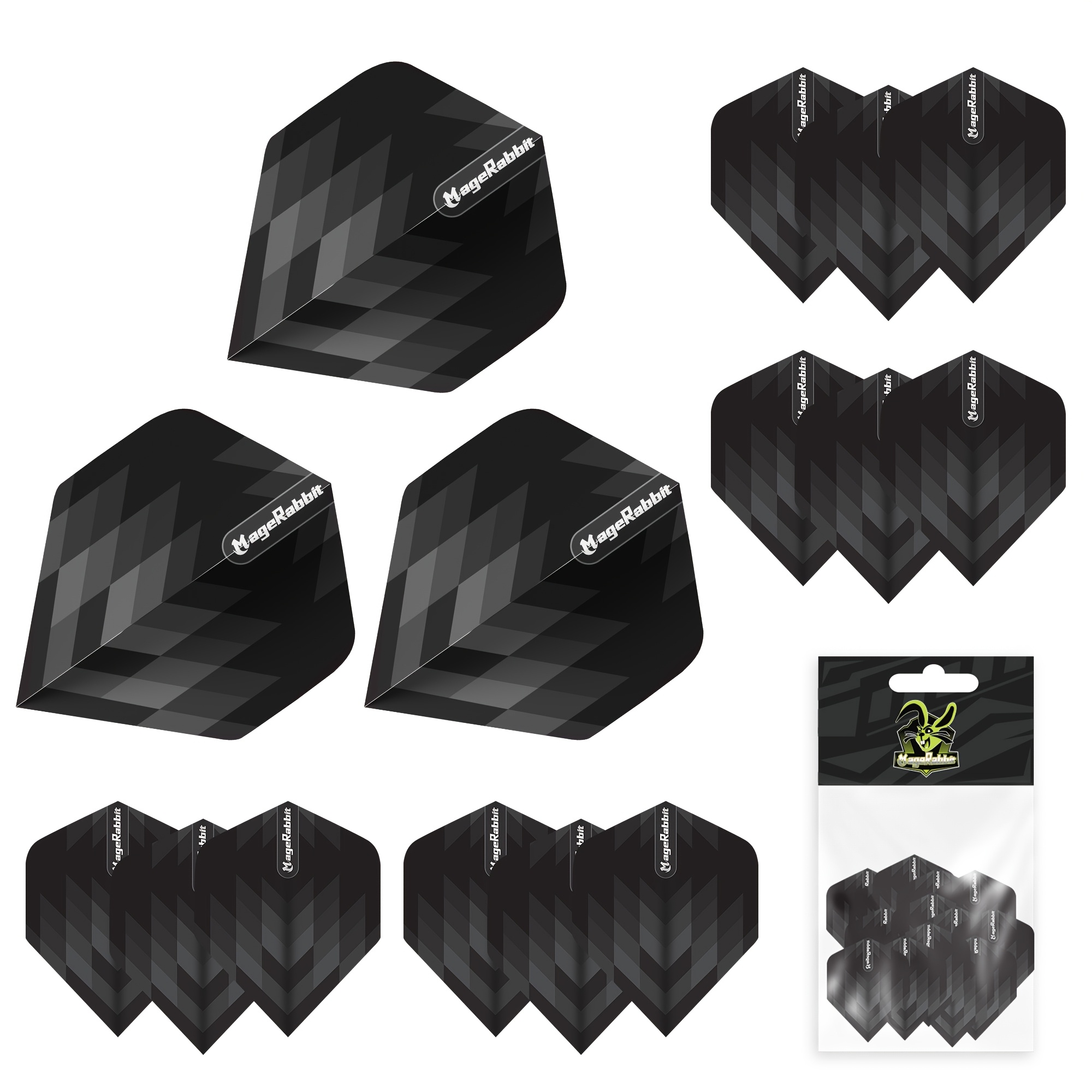 Magerabbit: Hot New Release! | Upgraded Pet Flights (15 - Pack) | Ideal For Steel & Soft - Tip Darts - Tournament & Practice Use, Professional Dart Accessories