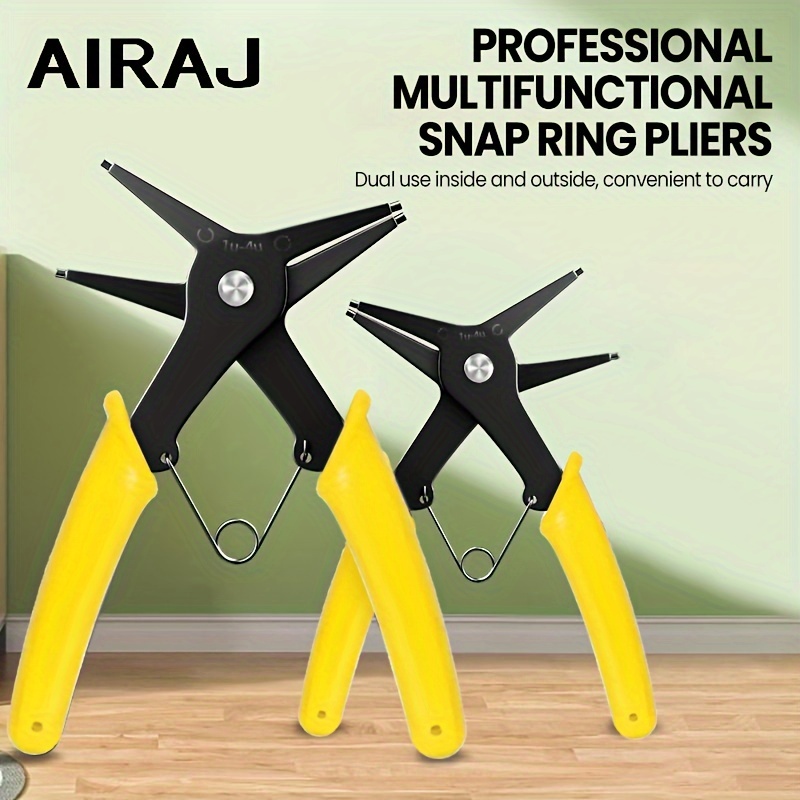 

2-in-1 Snap Ring Pliers, Multifunctional 24mm Opening, Durable & Anti-slip Electrician Hardware Manual Tool