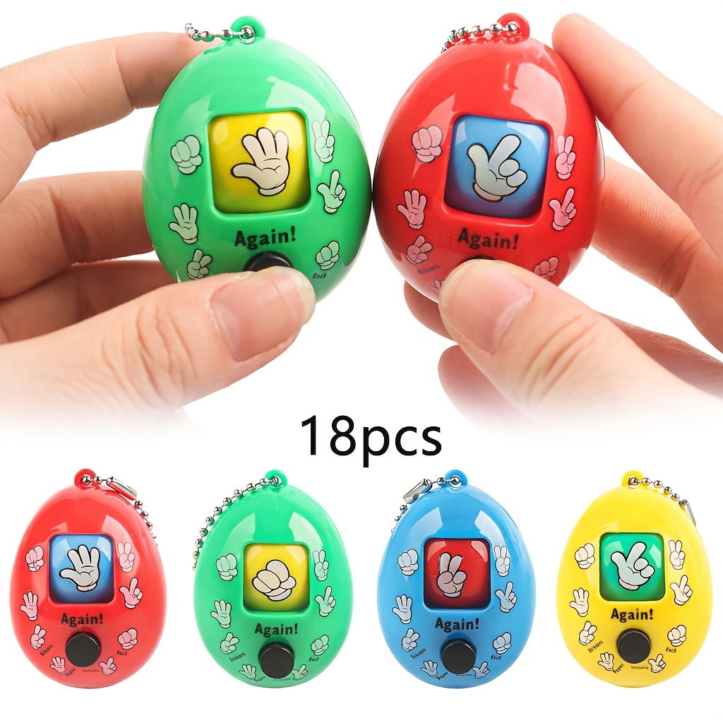 Image of 18/25pcs Rock Paper Scissors Keychains, Guessing Game Toys, Colorful Bag Charms, Party Favors, Kids Classroom Prizes, Christmas & Halloween Gifts (random Colors)
