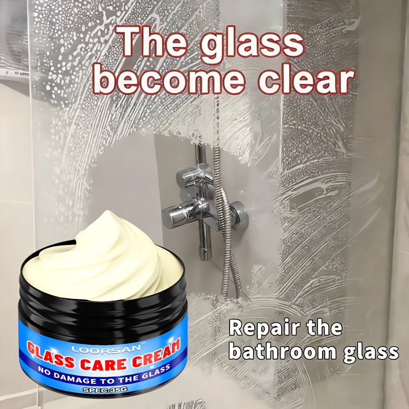 bathroom glass renewal paste restorer for hard water stains on shower doors tiles and   solution for bathrooms and rvs
